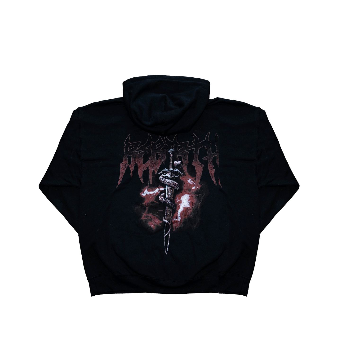 RAGING SERPENT HOODIE - BLACK