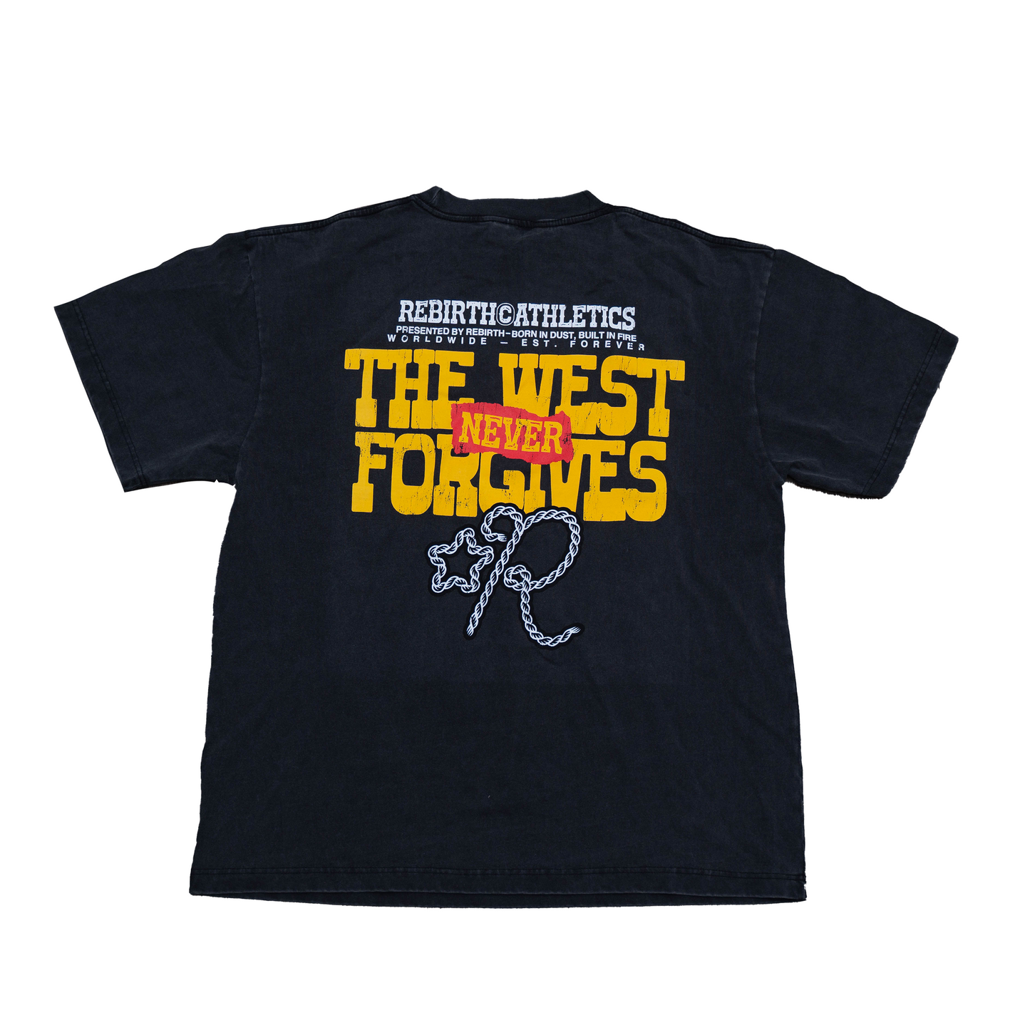REBIRTH WESTERN TEE - VINTAGE BLACK