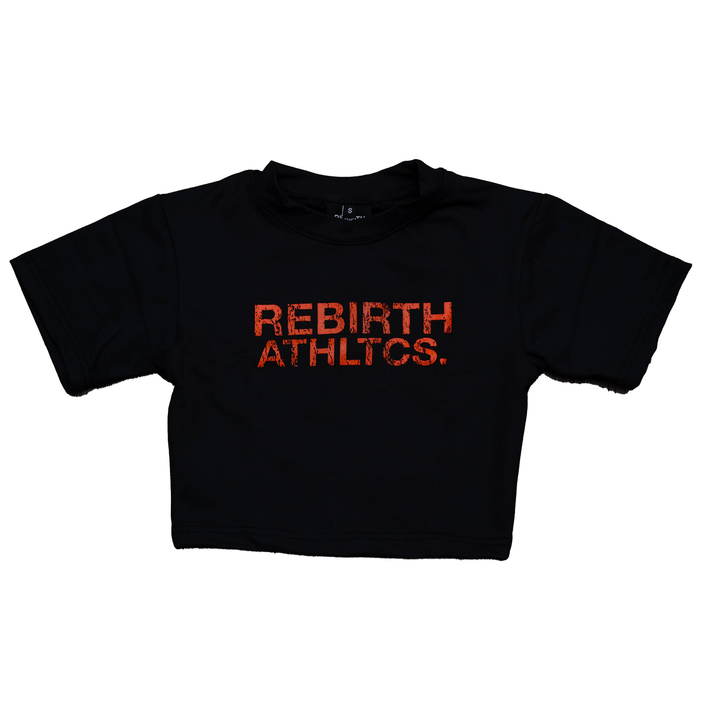 REBIRTH WOMENS CROP TEE - BLACK