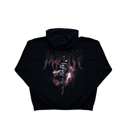 RAGING SERPENT HOODIE - BLACK