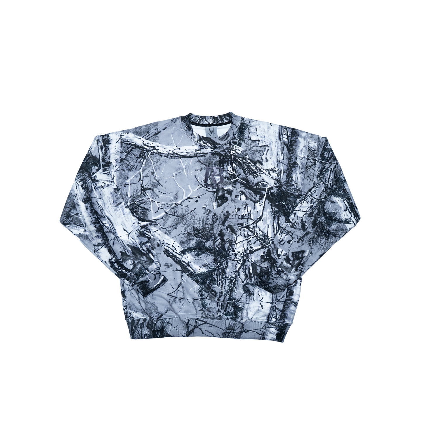 CREWNECK CAMO BLACK AND WHITE