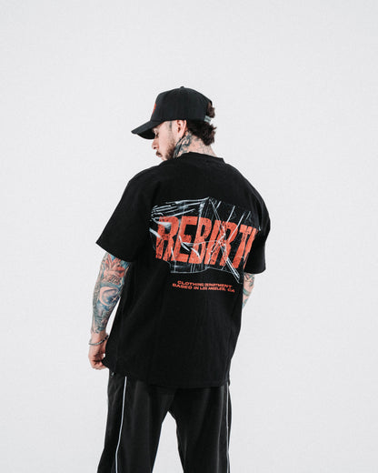REBIRTH REBUILT TEE - RED / BLACK