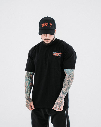 REBIRTH REBUILT TEE - RED / BLACK