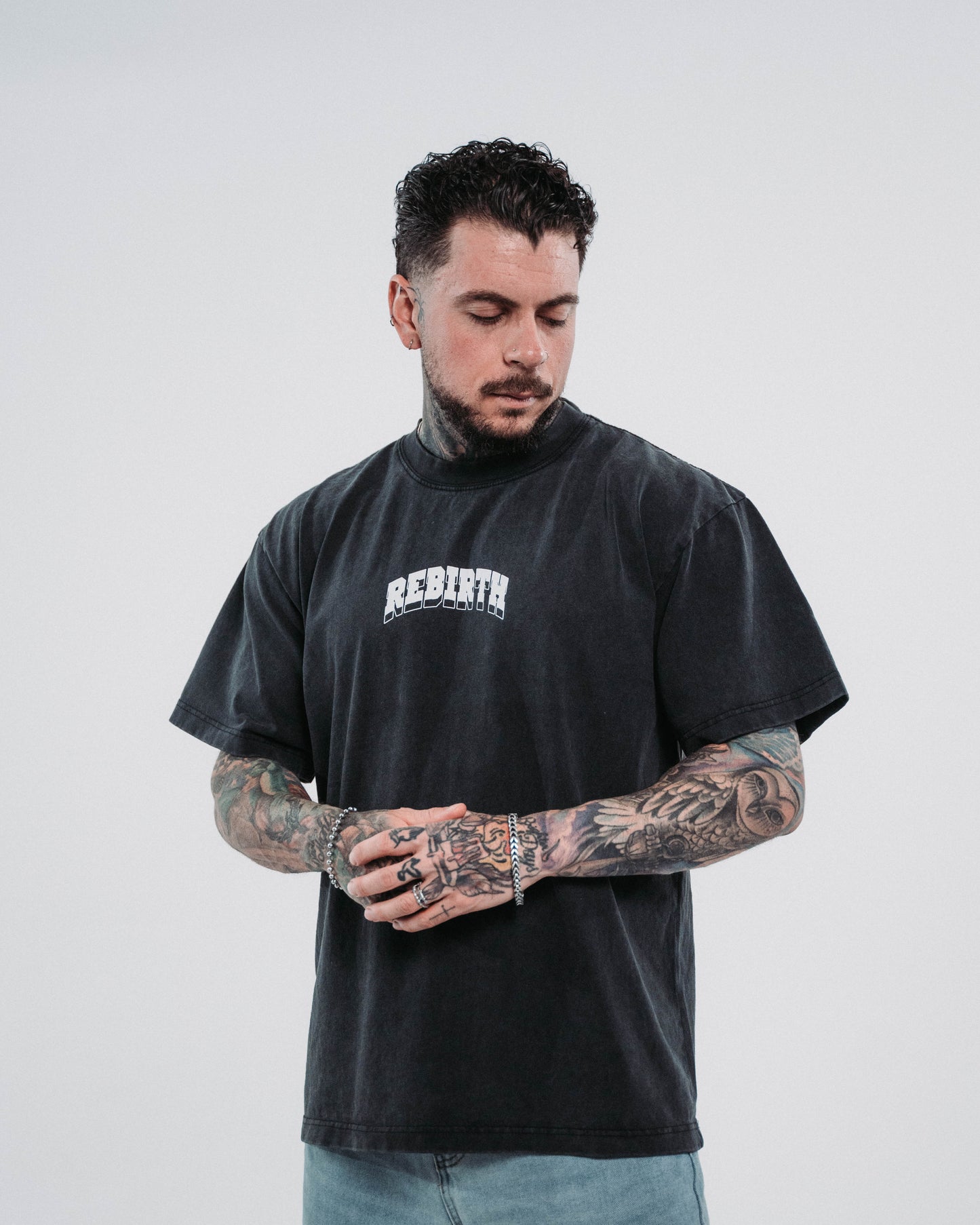 REBIRTH ANGEL TEE - VINTAGE BLACK