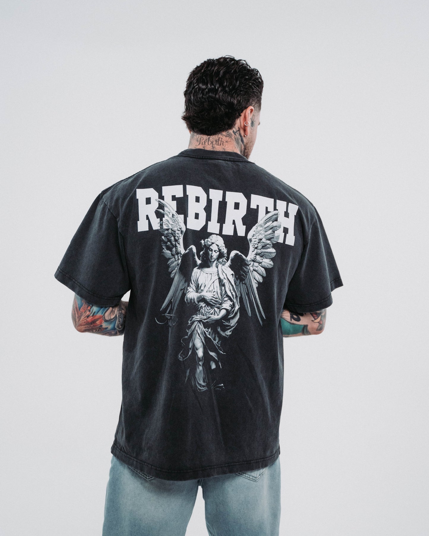 REBIRTH ANGEL TEE - VINTAGE BLACK