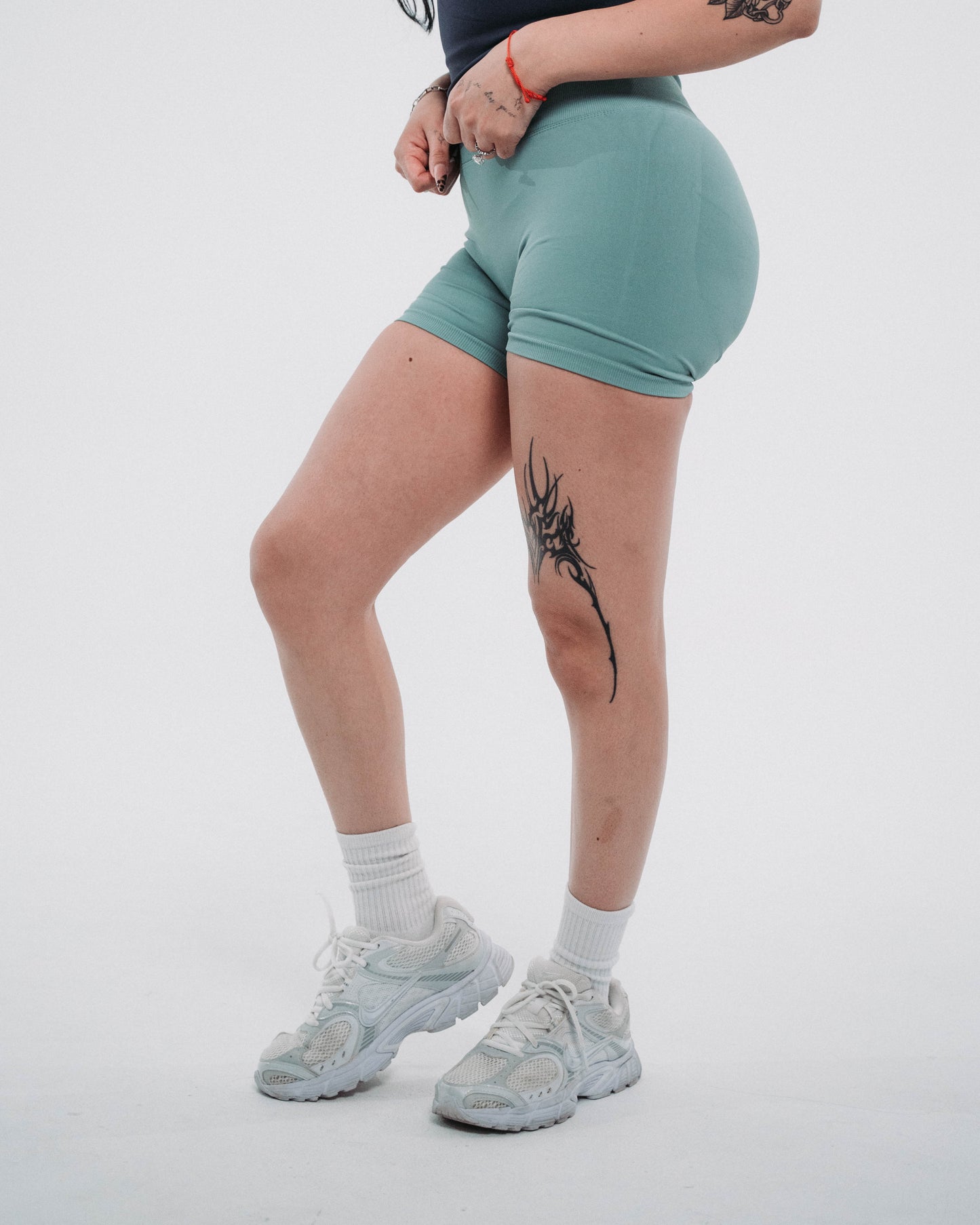 REBITH SCULPT SHORTS - SAGE GREEN