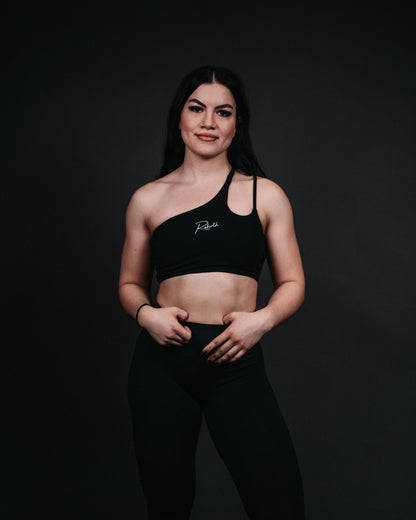 Signature Everyday Sports bra - BLACK / WHITE. Pad less.