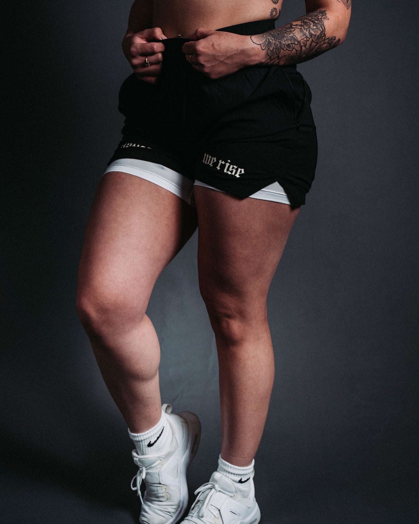 REBIRTH TRAINING SHORTS - BLACK