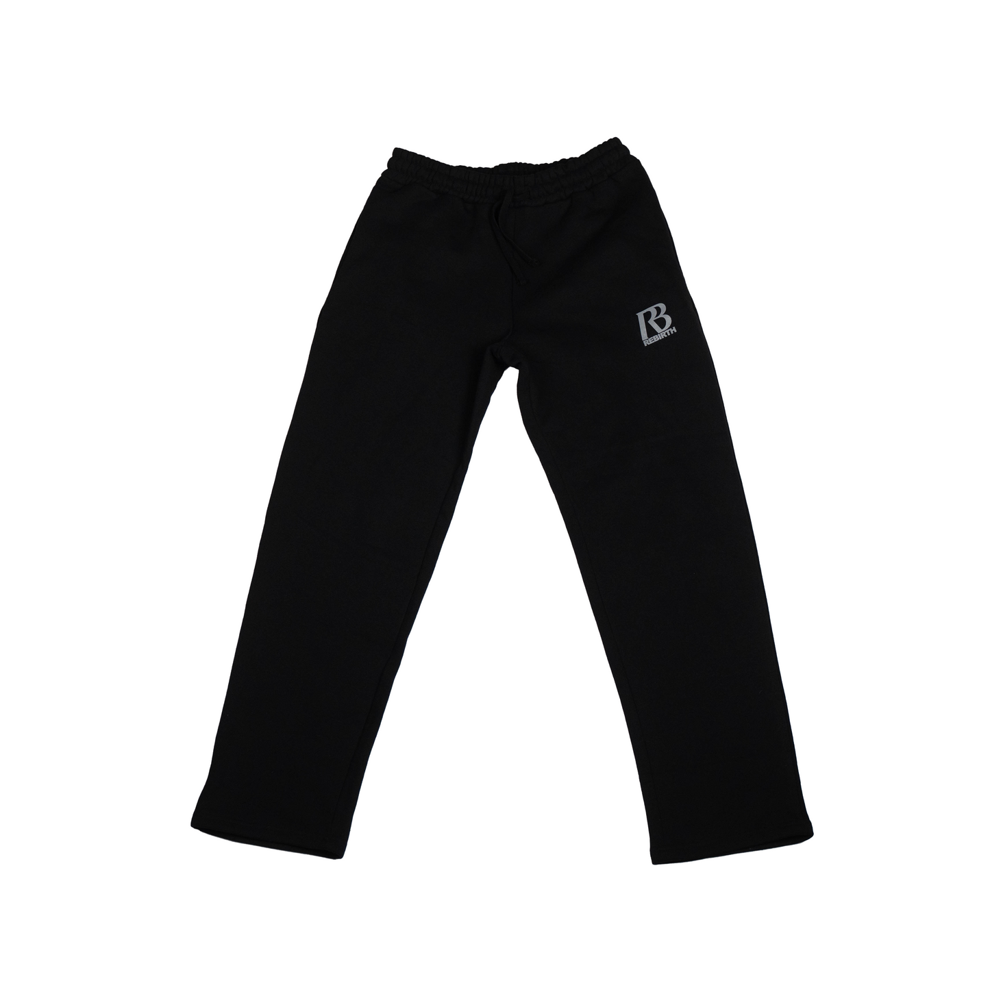 'RB' OVERSIZED FIT SWEATPANTS - BLACK