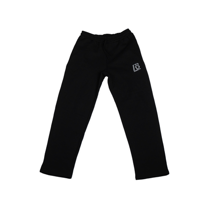 'RB' OVERSIZED FIT SWEATPANTS - BLACK