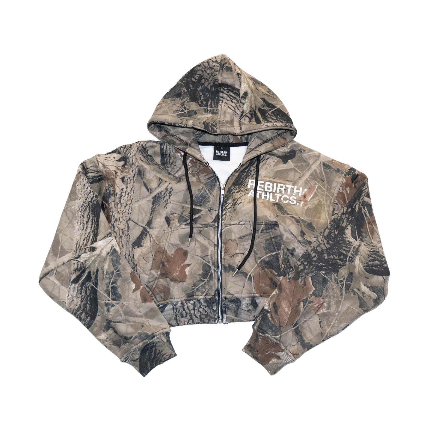 WOMENS REBIRTH CROP ZIP UP - CAMO