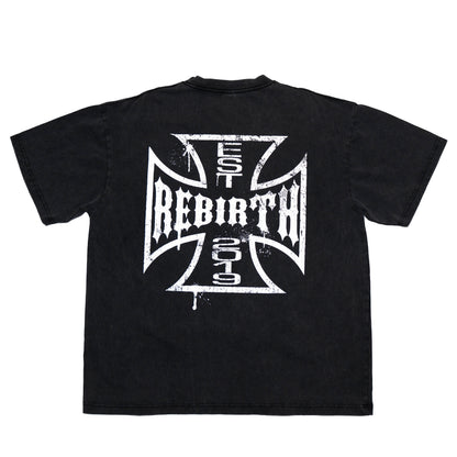 SIGNATURE TEE - BLACK WASH