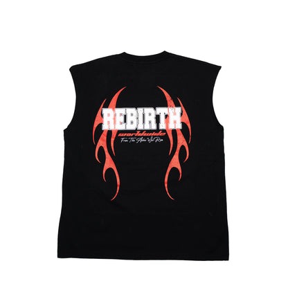 WORLDWIDE CUT OFF TEE - BLACK
